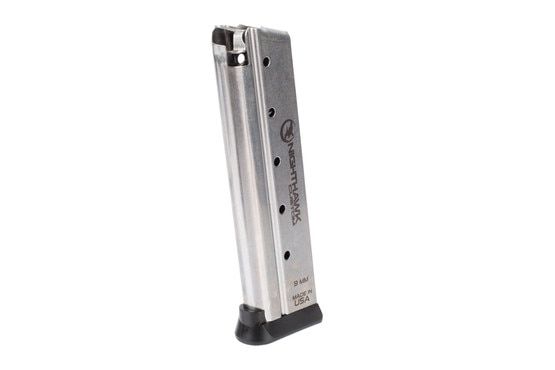 Nighthawk Custom 10-round 9mm 1911 magazine stainless finish